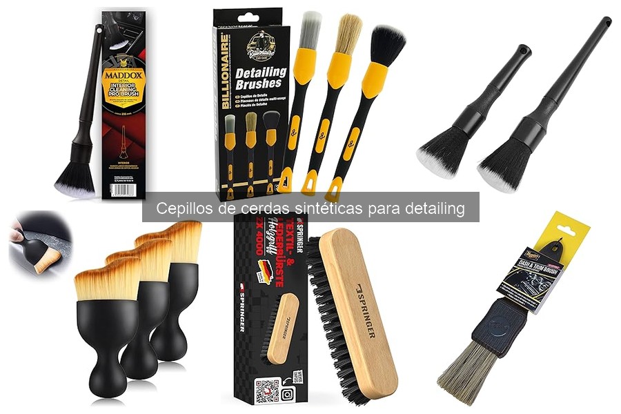Ventajas y desventajas de cepillos de cerdas sintéticas para detailing